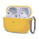 Silicone Thickening Wireless Earphone Protective Case with Hook For AirPods Pro 2(Yellow) - 1