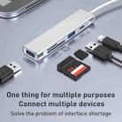 5 in 1 Type-C to SD / TF Card Slot + 3 USB Ports Multifunctional Docking Station HUB(Grey) - 2