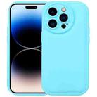 For iPhone 14 Pro Liquid Airbag Decompression Phone Case(Mint Blue) - 1
