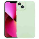For iPhone 14 Liquid Silicone Full Coverage Phone Case (Light Green) - 1