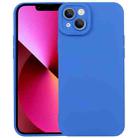 For iPhone 14 Liquid Silicone Full Coverage Phone Case (Dark Blue) - 1