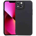 For iPhone 14 Liquid Silicone Full Coverage Phone Case (Black) - 1