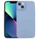 For iPhone 14 Plus Liquid Silicone Full Coverage Phone Case (Blue Grey) - 1