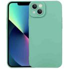 For iPhone 14 Plus Liquid Silicone Full Coverage Phone Case (Green) - 1