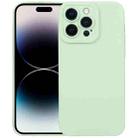For iPhone 14 Pro Liquid Silicone Full Coverage Phone Case(Light Green) - 1