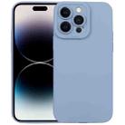 For iPhone 14 Pro Liquid Silicone Full Coverage Phone Case(Blue Grey) - 1