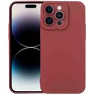 For iPhone 14 Pro Liquid Silicone Full Coverage Phone Case(Wine Red) - 1