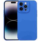 For iPhone 14 Pro Liquid Silicone Full Coverage Phone Case(Dark Blue) - 1