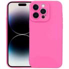 For iPhone 14 Pro Max Liquid Silicone Full Coverage Phone Case (Rose Red) - 1