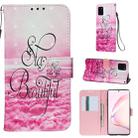 For Galaxy A81 3D Painting Horizontal Flip Leather Case with Holder & Card Slot & Wallet & Lanyard(Pink Clouds) - 1