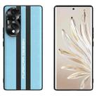 For Honor 70 Pro Carbon Fiber Texture Plain Leather Phone Case(Sky Blue) - 1