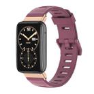 For Xiaomi Mi Band 7 Pro Mijobs Flat Hole TPU Watch Band(Wine Red Rose Gold) - 1