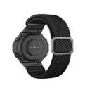 For Amazfit T-Rex / T-Rex Pro / Ares Adjustable Buckle Braided Nylon Watch Band(Black) - 1