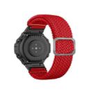 For Amazfit T-Rex / T-Rex Pro / Ares Adjustable Buckle Braided Nylon Watch Band(Red) - 1