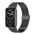 For Xiaomi Mi Band 7 Pro Mijobs Milan Buckle Stainless Steel Watch Band(Black) - 1