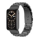 For Xiaomi Mi Band 7 Pro Mijobs Three-bead Metal Stainless Steel Watch Band(Black) - 1