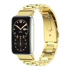 For Xiaomi Mi Band 7 Pro Mijobs Three-bead Metal Stainless Steel Watch Band(Gold) - 1