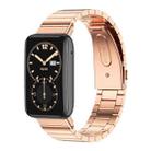 For Xiaomi Mi Band 7 Pro Mijobs Bamboo Stainless Steel Metal Watch Band(Rose Gold) - 1