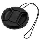 86mm Center Pinch Camera Lens Cap for Canon (Black) - 1