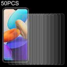 50 PCS 0.26mm 9H 2.5D Tempered Glass Film For vivo Y22s - 1