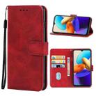 For vivo Y22s / Y22 / Y35 Leather Phone Case(Red) - 1