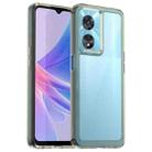 For OPPO A97 5G Colorful Series Acrylic + TPU Phone Case(Transparent Grey) - 1