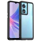 For OPPO A97 5G Colorful Series Acrylic + TPU Phone Case(Black) - 1