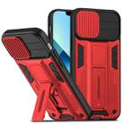 For iPhone 14 Plus Sliding CamShield Magnetic Phone Case (Red) - 1