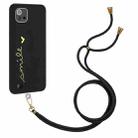 For Realme C20 / C11 2021 / C20A Gilding Line TPU Phone Case with Strap(Black) - 1