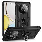 For Honor X9 Shockproof TPU + PC Phone Case with 360 Degree Rotating Holder(Black) - 1