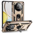 For Honor X9 Shockproof TPU + PC Phone Case with 360 Degree Rotating Holder(Gold) - 1