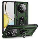 For Honor X9 Shockproof TPU + PC Phone Case with 360 Degree Rotating Holder(Army Green) - 1