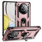 For Honor X9 Shockproof TPU + PC Phone Case with 360 Degree Rotating Holder(Rose Gold) - 1