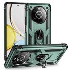 For Honor X9 Shockproof TPU + PC Phone Case with 360 Degree Rotating Holder(Dark Green) - 1