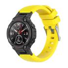 For Amazfit T-Rex / T-Rex Pro / Ares Twill Silicone Watch Band(Yellow) - 1