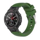 For Amazfit T-Rex / T-Rex Pro / Ares Twill Silicone Watch Band(Army Green) - 1