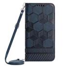 For Xiaomi Redmi Note 11 Global/Note 11S 4G Crossbody Football Texture Magnetic PU Phone Case(Dark Blue) - 2