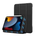 For iPad 10th Gen 10.9 2022 3-fold Double-sided Clip Magnetic Smart Tablet Case (Black) - 1