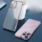 For iPhone 14 Plus Wing Plating Translucent Frosted Phone Case (Pink) - 1