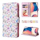 For iPhone 14 Bronzing Painting RFID Leather Case (Pansies) - 1