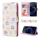 For iPhone 12 mini Bronzing Painting RFID Leather Case (Bloosoming Flower) - 1