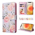 For iPhone 12 / 12 Pro Bronzing Painting RFID Leather Case(Pastoral Rose) - 1