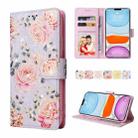 For iPhone 11 Pro Bronzing Painting RFID Leather Case(Rose Flower) - 1