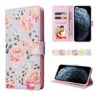 For iPhone 11 Pro Max Bronzing Painting RFID Leather Case(Pastoral Rose) - 1