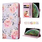 For iPhone XS Max Bronzing Painting RFID Leather Case(Pastoral Rose) - 1