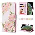 For iPhone XS Max Bronzing Painting RFID Leather Case(Rose Flower) - 1