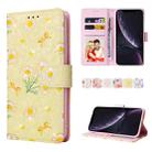 For iPhone XR Bronzing Painting RFID Leather Case(Yellow Daisy) - 1