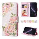 For iPhone XR Bronzing Painting RFID Leather Case(Rose Flower) - 1