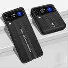 For Samsung Galaxy Z Flip3 5G Carbon Fiber Texture Plain Leather Phone Case(Black) - 1