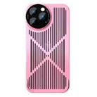 For iPhone 13 Pro Rimless Graphene Heat Dissipation Phone Case (Pink) - 1